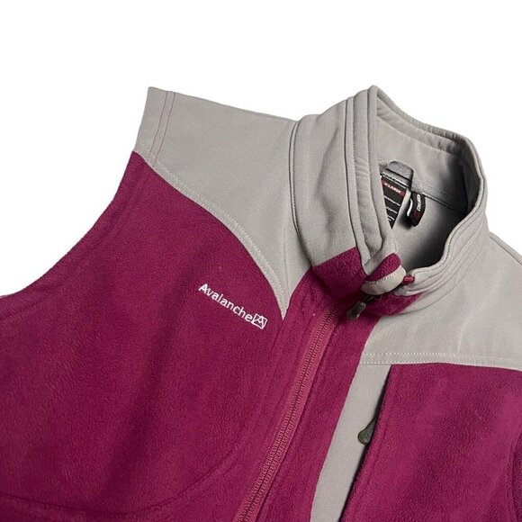 Avalanche Pink Fleece WEATHERSHIELD Designer Spring Fall Hiking Womens Vest XL - Picture 3 of 5